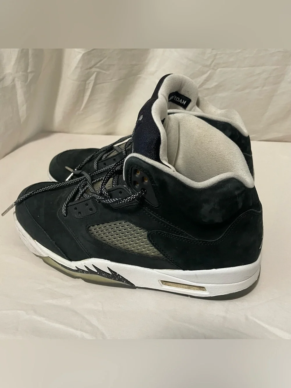 Men's Jordan 5 Oreo Black and White